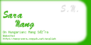 sara mang business card